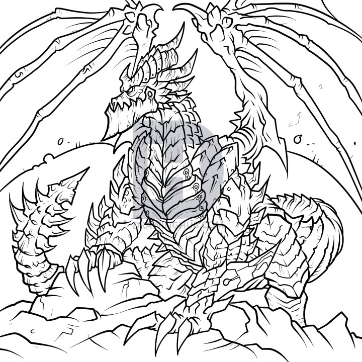 720x720 how to draw deathwing, world of warcraft, deathwing, step - Warcraft Drawing