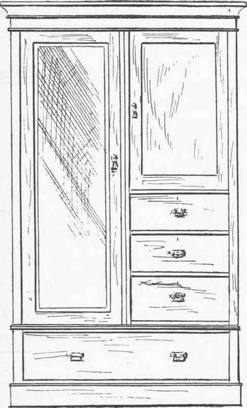 485x800 working drawing of wardrobe - Wardrobe With Drawings