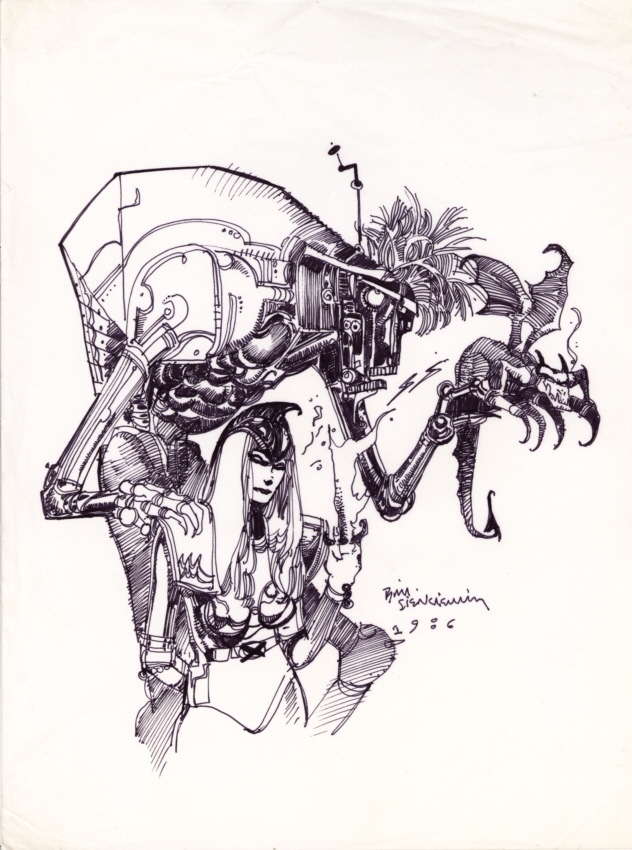 632x850 magik warlock sketch, in kelvin mao's sienkiewicz, bill comic - Warlock Drawing