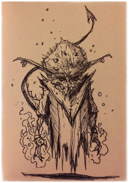 453x640 mike's art blog - Warlock Drawing