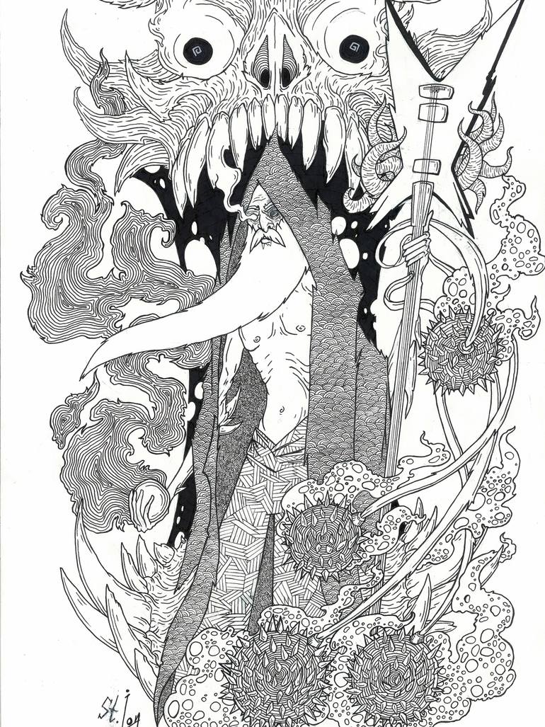 770x1027 sludge warlock drawing - Warlock Drawing