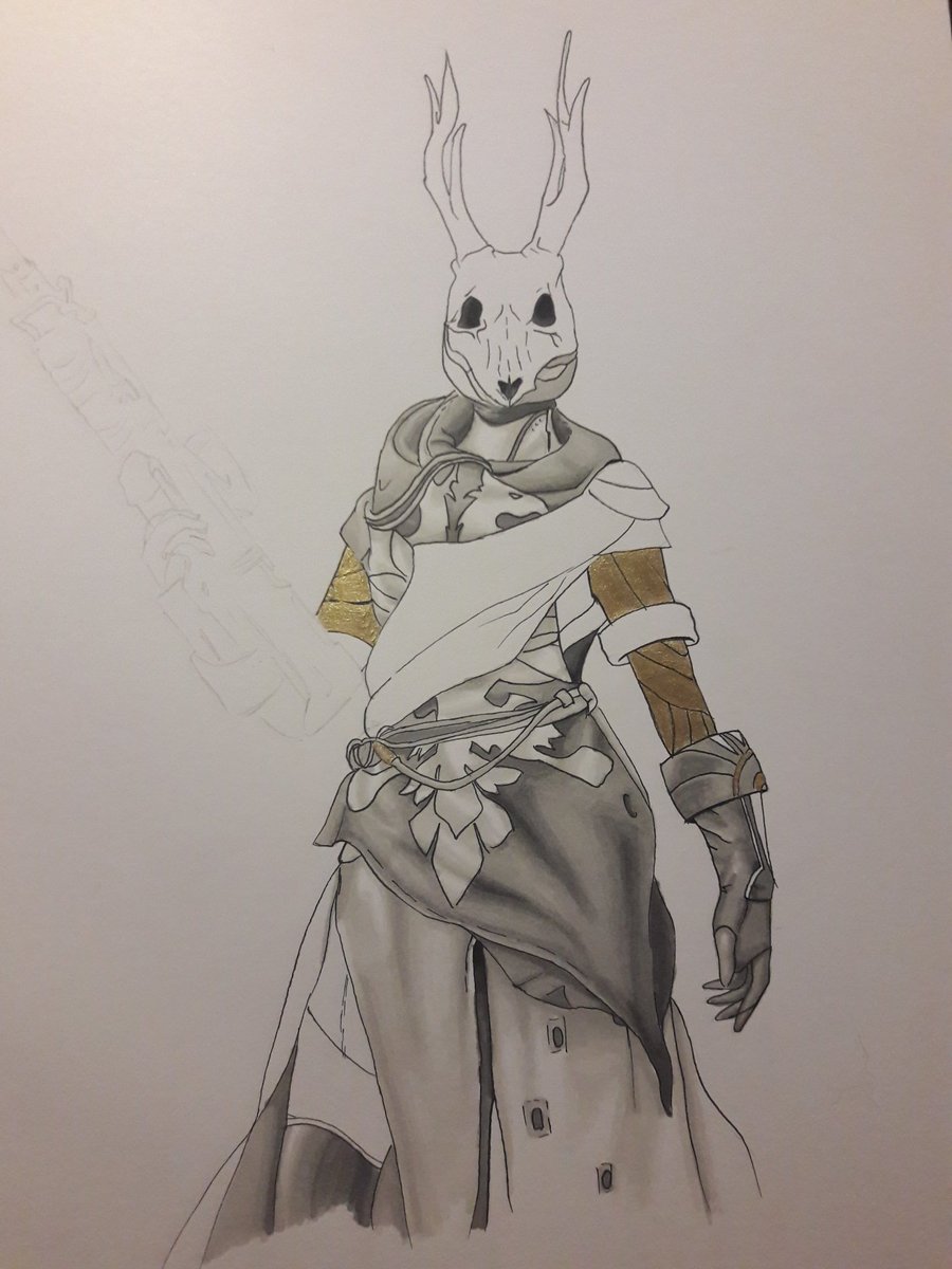 900x1200 wip - Warlock Drawing