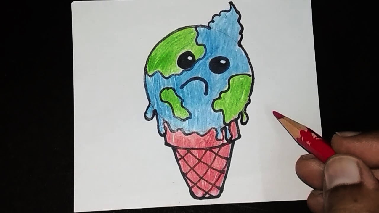 1280x720 Global Warming Drawing Easy Save Earth Drawing Save - Warming Drawing
