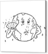 163x186 Earth Global Warming Drawing Black And White Digital Art - Warming Drawing