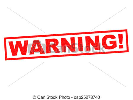 450x338 Warning! Red Rubber Stamp Over A White Background - Warning Drawing