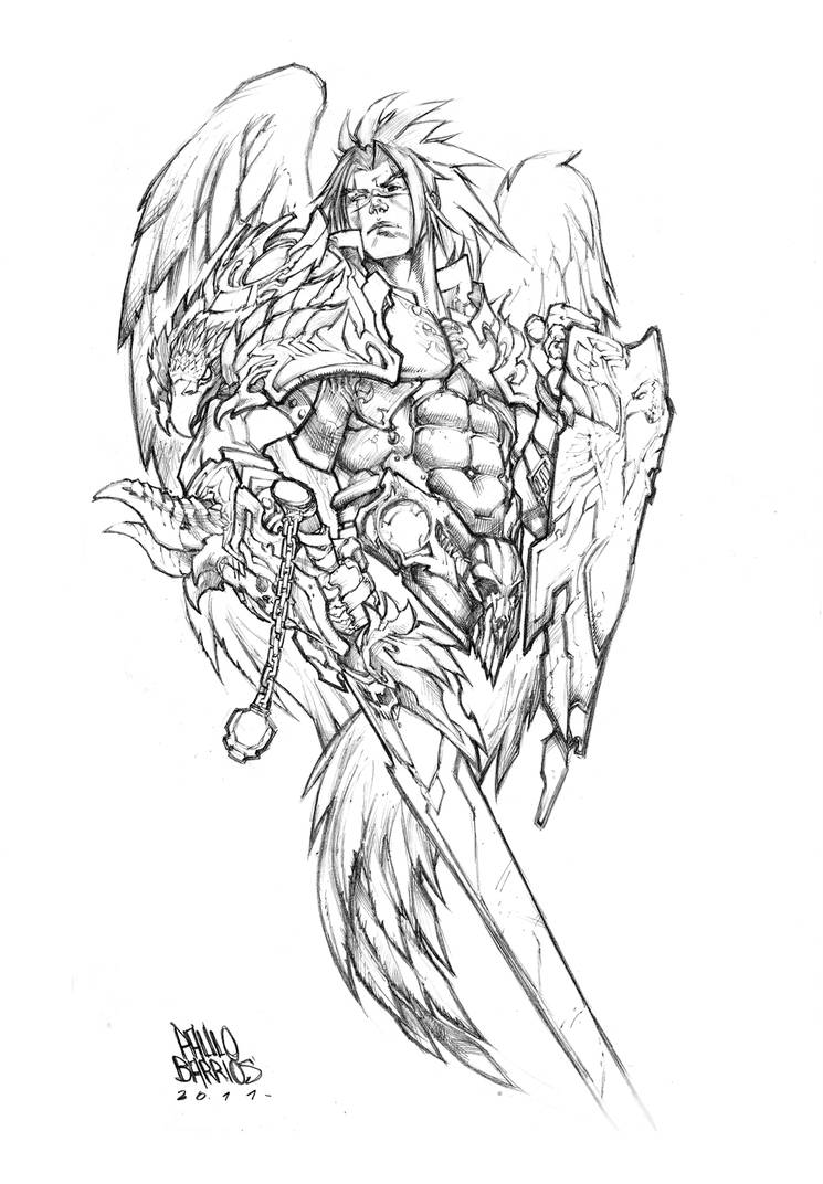 745x1072 Warrior Angel - Warrior Angel Drawing