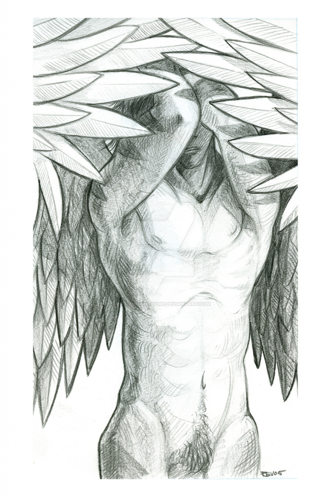683x1024 Angel Drawings - Warrior Angel Drawing