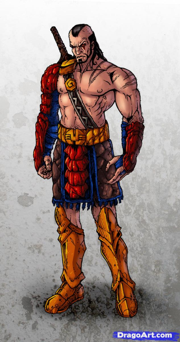 633x1200 How To Draw A Warrior, Step - Warrior Drawing