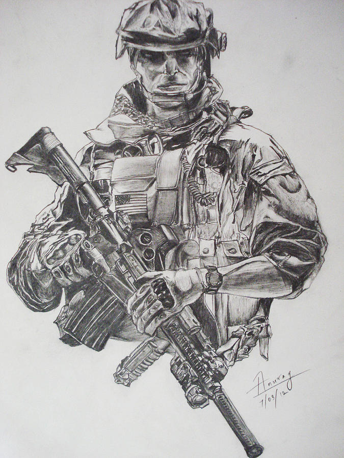 675x900 The Warrior Drawing - Warrior Drawing
