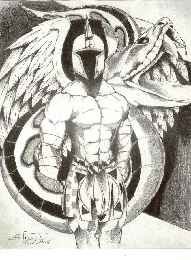 662x900 Dark Warrior Drawing - Warrior Drawing