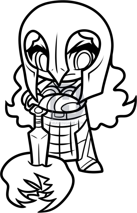 464x720 How To Draw A Warrior Girl, Step - Warrior Girl Drawing