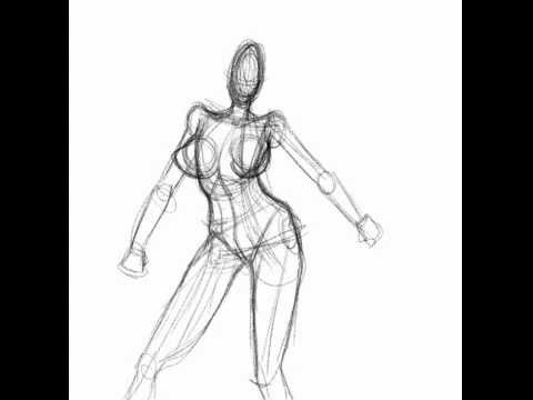 480x360 Speed Drawing A Warrior Woman - Warrior Woman Drawing