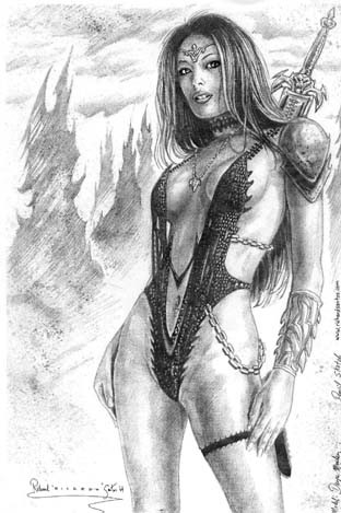 312x469 Warrior Woman - Warrior Woman Drawing