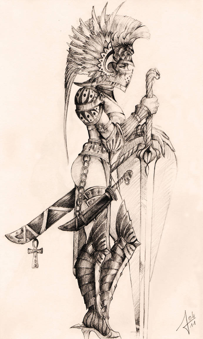 691x1156 Woman Warrior - Warrior Woman Drawing