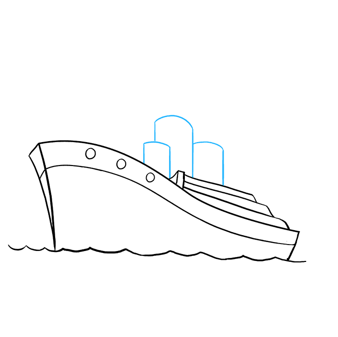 680x678 how to draw a ship really easy drawing tutorial - Warship Drawing