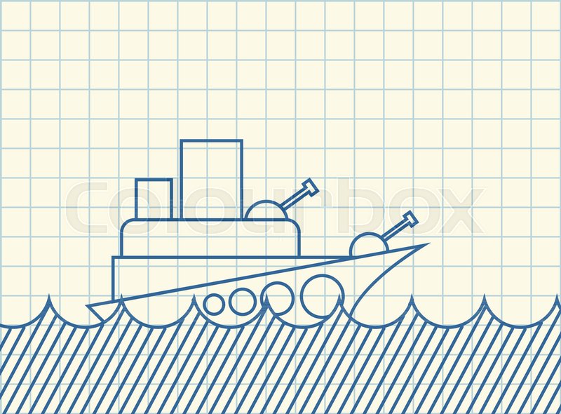 800x590 sketch warship drawing of military stock vector colourbox - Warship Drawing