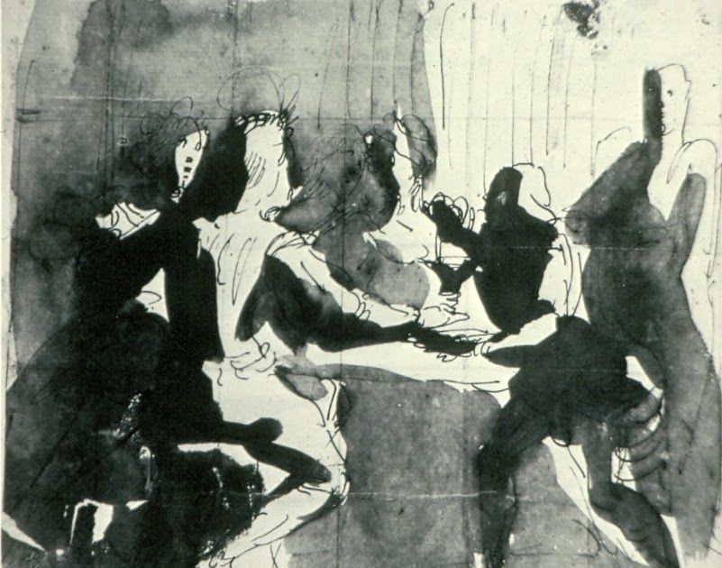 801x630 brush and ink wash drawings from caravaggio in the century - Wash Drawing