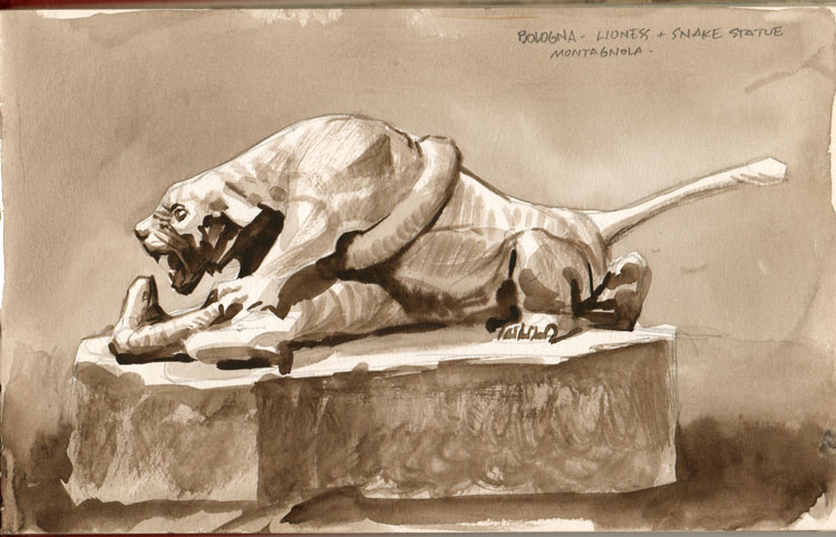 750x482 gurney journey sepia wash drawing - Wash Drawing