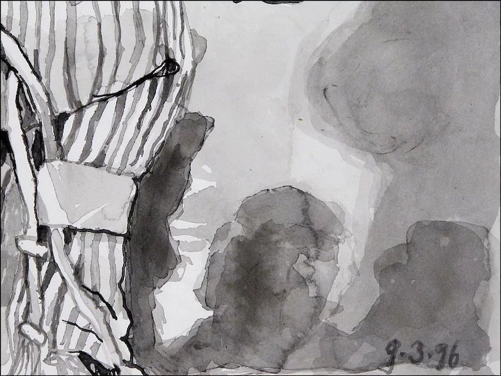 720x540 surreal pen and ink wash drawing oh art and antiques llc ruby lane - Wash Drawing