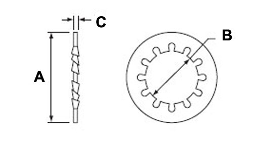 500x283 shake proof washer - Washer Drawing