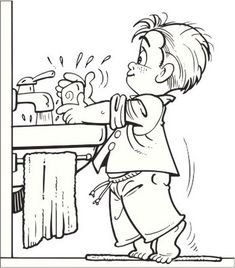 235x268 helping hands coloring - Washing Hands Drawing