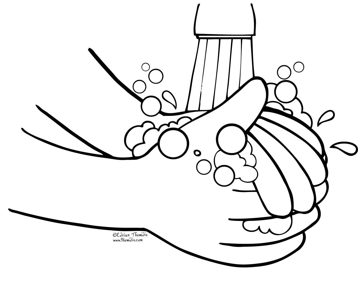 1251x1031 washing hands coloring pages school hand hygiene, kids - Washing Hands Drawing
