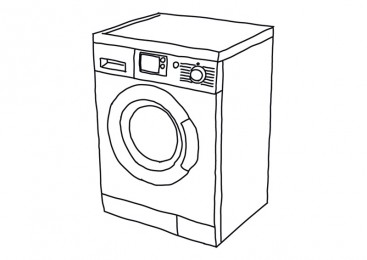 367x260 Line Art Washing Machine - Washing Machine Drawing