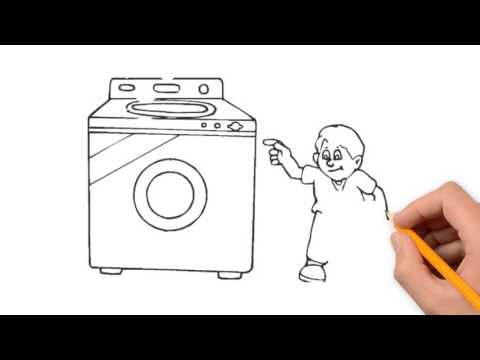 480x360 Washing Machine Things To Draw In Pencil Step - Washing Machine Drawing