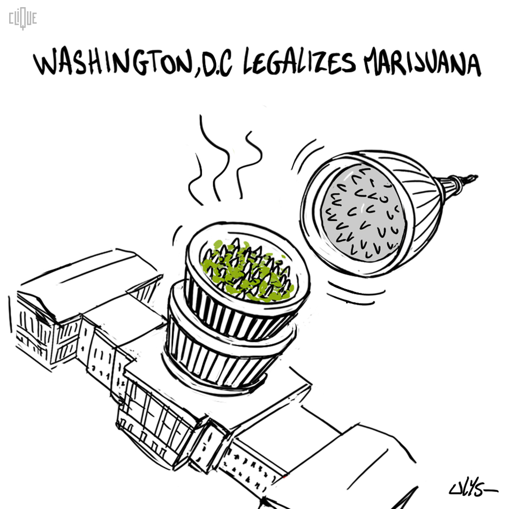 1000x1000 Washington, D C Legalizes Marijuana - Washington Dc Drawing