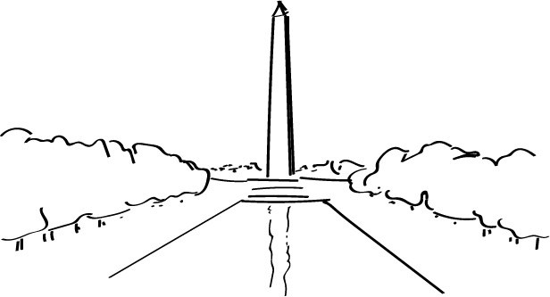 616x333 cycle week washington monument perspective drawing - Washington Monument Drawing