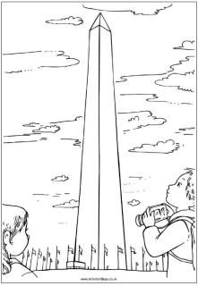 221x320 washington monument coloring - Washington Monument Drawing