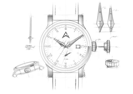 564x400 Axia Time - Watch Design Drawing