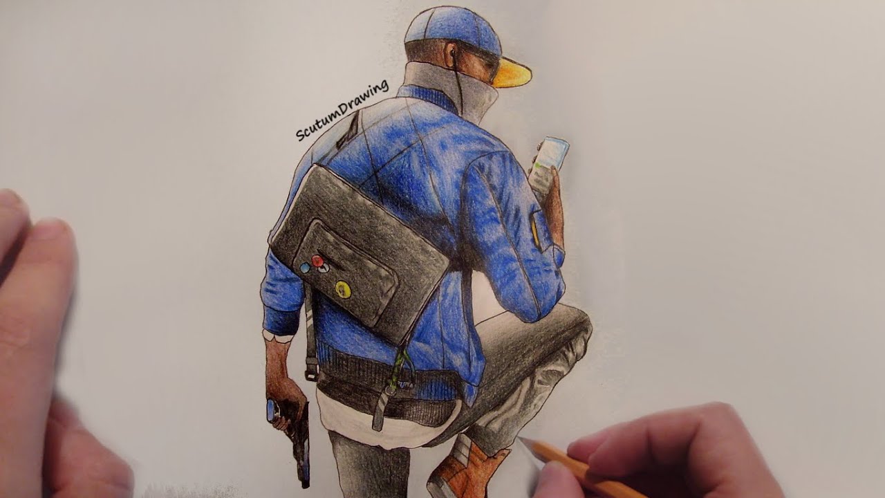 1280x720 Marcus Holloway - Watch Dogs Drawing