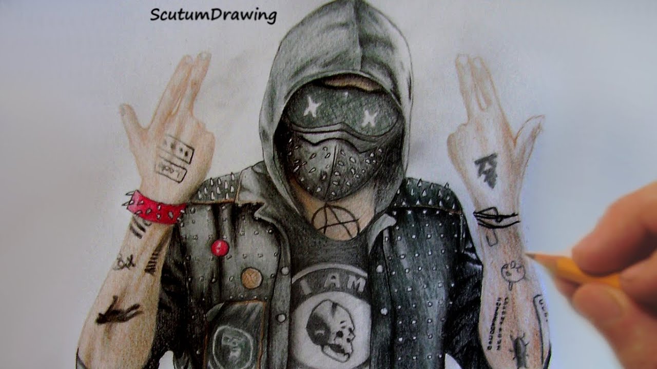 1280x720 Wrench - Watch Dogs Drawing