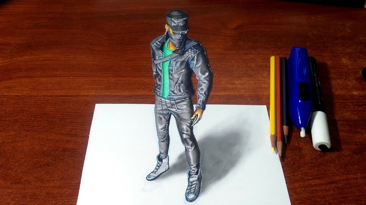 1280x720 Drawing Marcus In Illusion - Watch Dogs Drawing