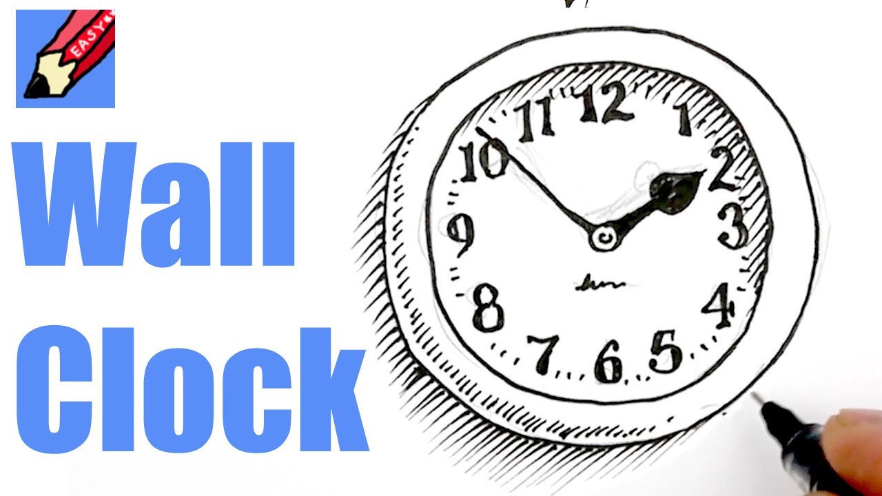 1280x720 How To Draw A Wall Clock Real Easy - Watch Drawing