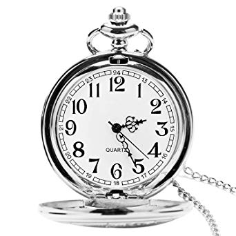 342x342 Mens Pocket Watch With Chain, Classic Vintage Quartz Pendant Fob - Watch Drawing