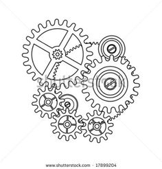 236x246 cogs and gears drawing - Watch Gears Drawing