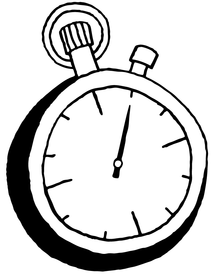 686x886 Drawn Watch Line Drawing - Watch Line Drawing