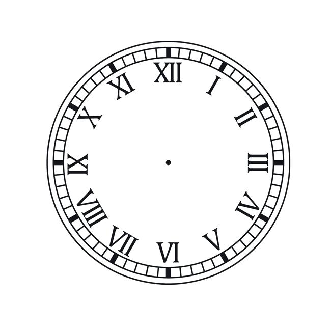 650x650 drawn watch roman numerals drawing - Watch Line Drawing