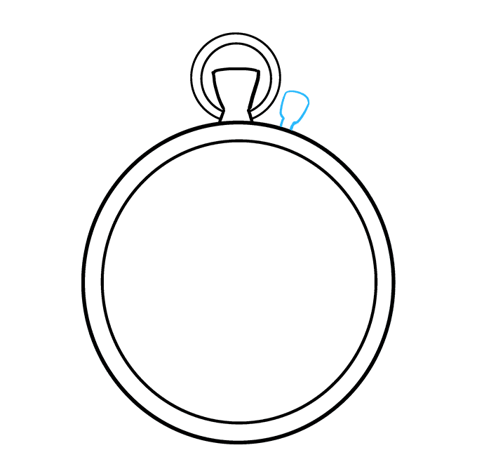 680x678 How To Draw A Pocket Watch - Watch Line Drawing