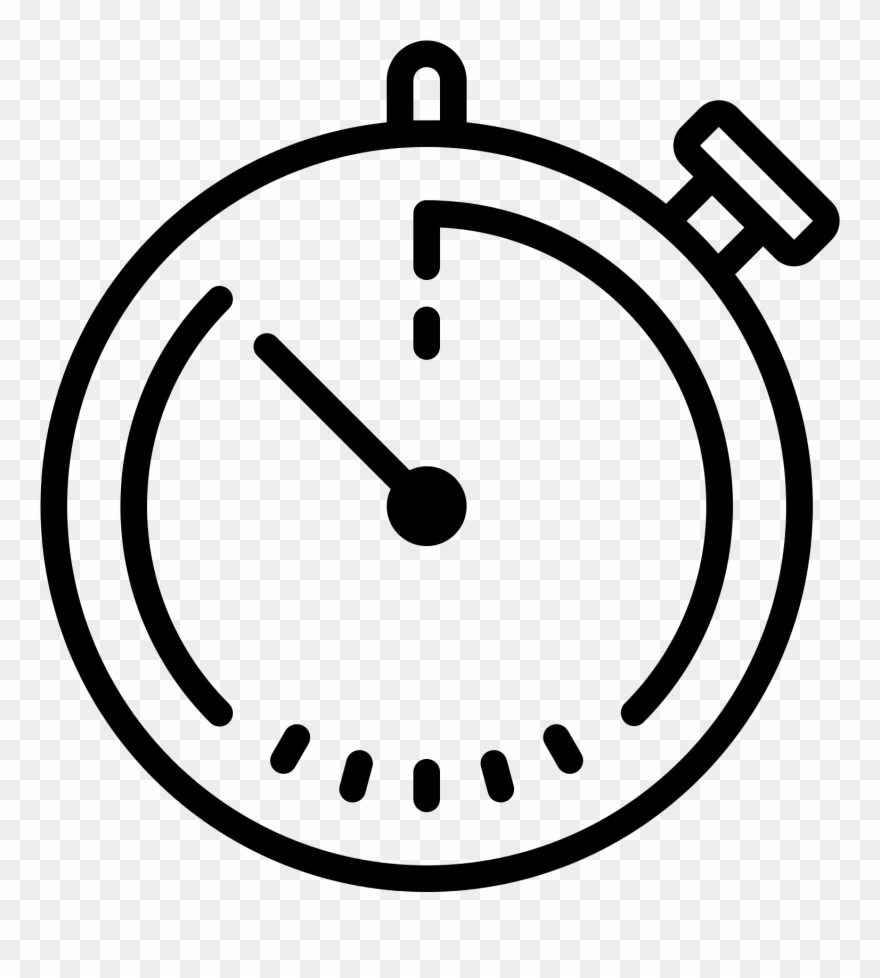 880x978 Stop Watch Line Icon Clipart - Watch Line Drawing