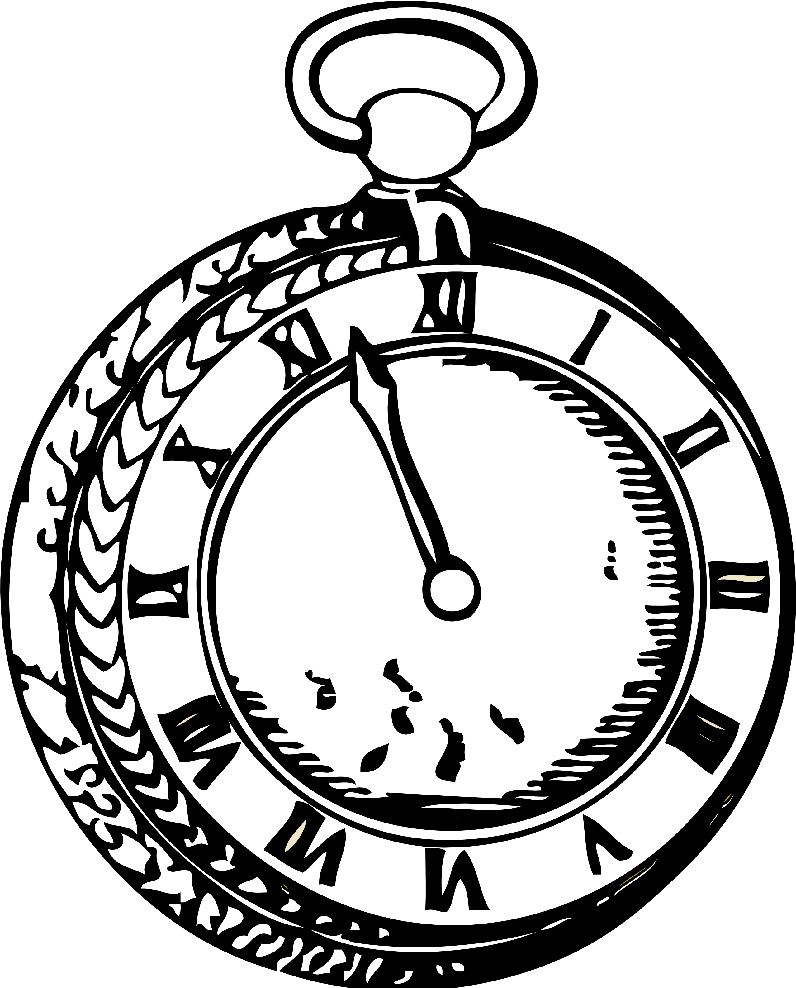 2556x3171 Watch Clip Line Art Transparent Png Clipart Free Download - Watch Line Drawing