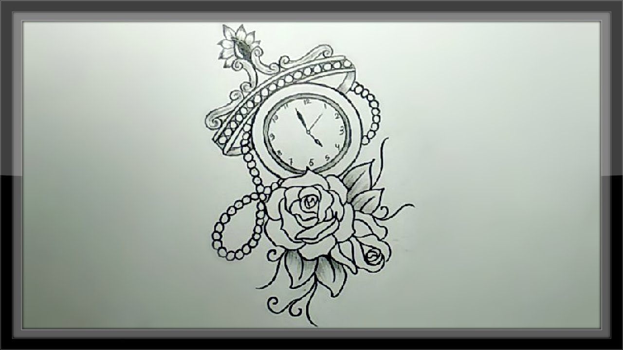 1280x720 Pencil Drawing A Beautiful Watch Step - Watch Pencil Drawing