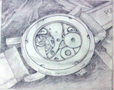 375x297 Pencil Drawing Drawing - Watch Pencil Drawing