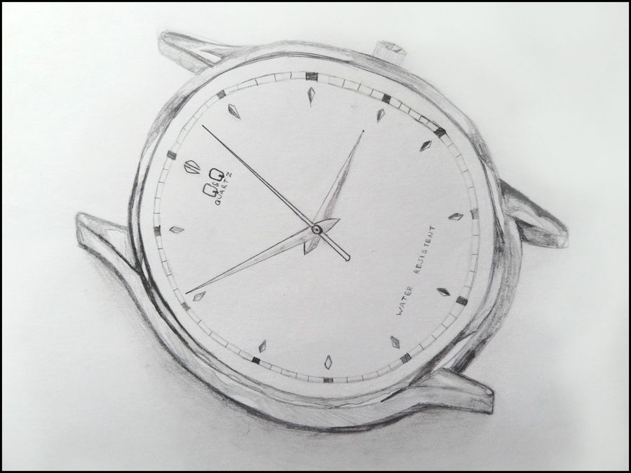 900x675 Watch Box Pencil Sketch - Watch Pencil Drawing