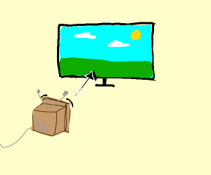 300x250 Tv Watching Tv Drawing - Watching Tv Drawing