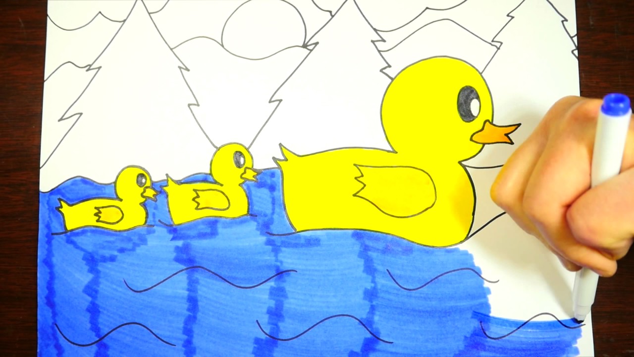 1280x720 How To Draw Water Animals Kids Coloring Video - Water Animals Drawing