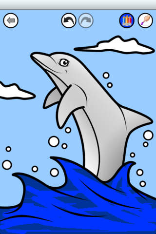 320x480 Coloring Board - Water Animals Drawing