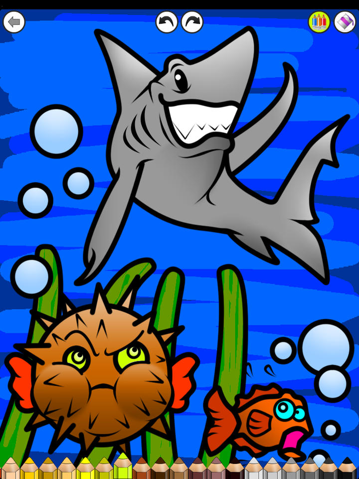 720x960 Coloring Board Hd - Water Animals Drawing